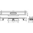 Монтажний комплект для душових каналів Hansgrohe uBox Universal 56018180 DN40 800 мм, фото 2
