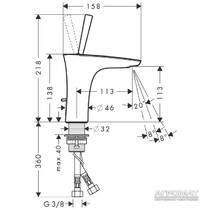 Смеситель для раковины Hansgrohe PuraVida 15074000, фото №2