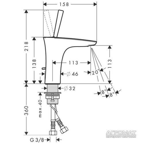 Смеситель для раковины Hansgrohe PuraVida 15074000, фото 2