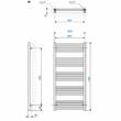 Полотенцесушитель водяной Terma Fiona WGFIN114050K916SX 1140х500 мм, цвет белый глянец, фото 5