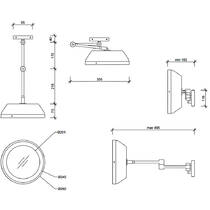 Косметичне дзеркало Decor Walther BS 40 PL 0102020 з LED-підсвічуванням та збільшенням 3х, золото глянець, фото №2