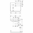 Раковина Geberit Selnova Comfort 501.463.00.7 65 см для людей з обмеженими фізичними можливостями, фото 2
