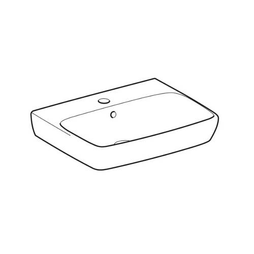 Раковина Geberit Selnova Square 500.290.01.7 55см цвет белый, фото 2