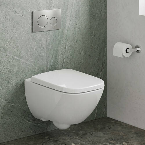 Унітаз підвісний Geberit Modo 502.827.00.1 безобідковий із сидінням Soft Close, фото 4