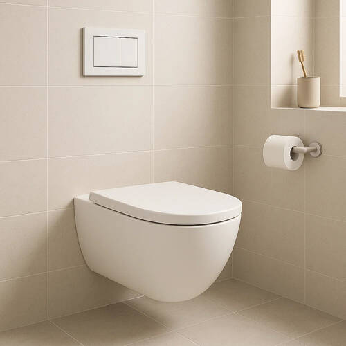 Унитаз подвесной Geberit Modo 502.827.00.1 без ободка с сиденьем Soft Close, фото 4