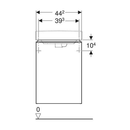 Тумба для раковини Geberit Smyle Square 500.350.JK.1 підвісна 45 см лава, фото 4