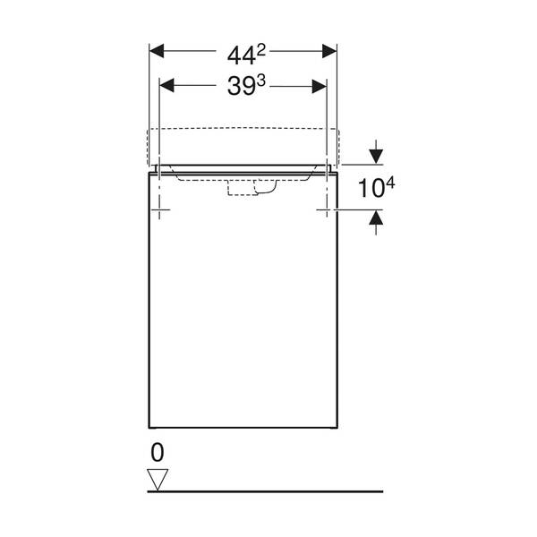 Тумба для раковини Geberit Smyle Square 500.350.JK.1 підвісна 45 см лава, фото 4