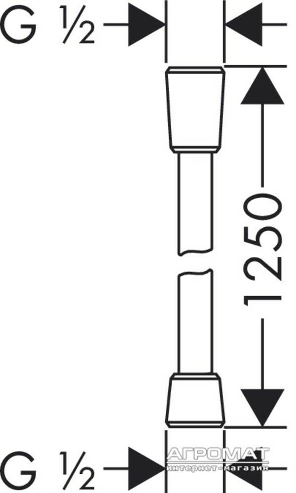 Душовий шланг Hansgrohe Isiflex 28272450 1,25 м, фото 2