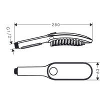 Ручний душ Hansgrohe DogShower 150 3jet 26640700 білий матовий, фото №2