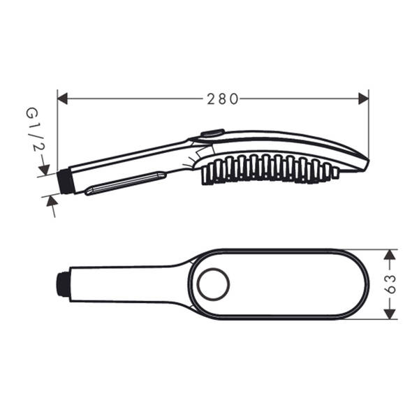 Ручний душ Hansgrohe DogShower 150 3jet 26640700 білий матовий, фото 2