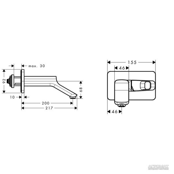 Смеситель скрытого монтажа для раковины Axor Urquiola 11026000, фото 2