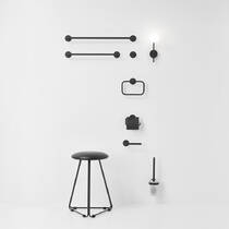 Тримач для туалетного паперу Decor Walther Basic BA TPH4 0530260 з кришкою, чорний матовий, фото №3