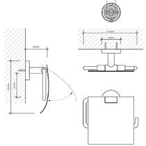 Тримач для туалетного паперу Decor Walther Basic BA TPH4 0530260 з кришкою, чорний матовий, фото №2
