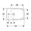 Біде підвісне Geberit Selnova Square 500.271.01.5, фото 3