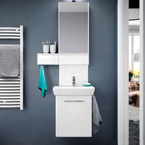 Тумба с раковиной Geberit Selnova Square 502.746.00.1 подвесная белый глянец