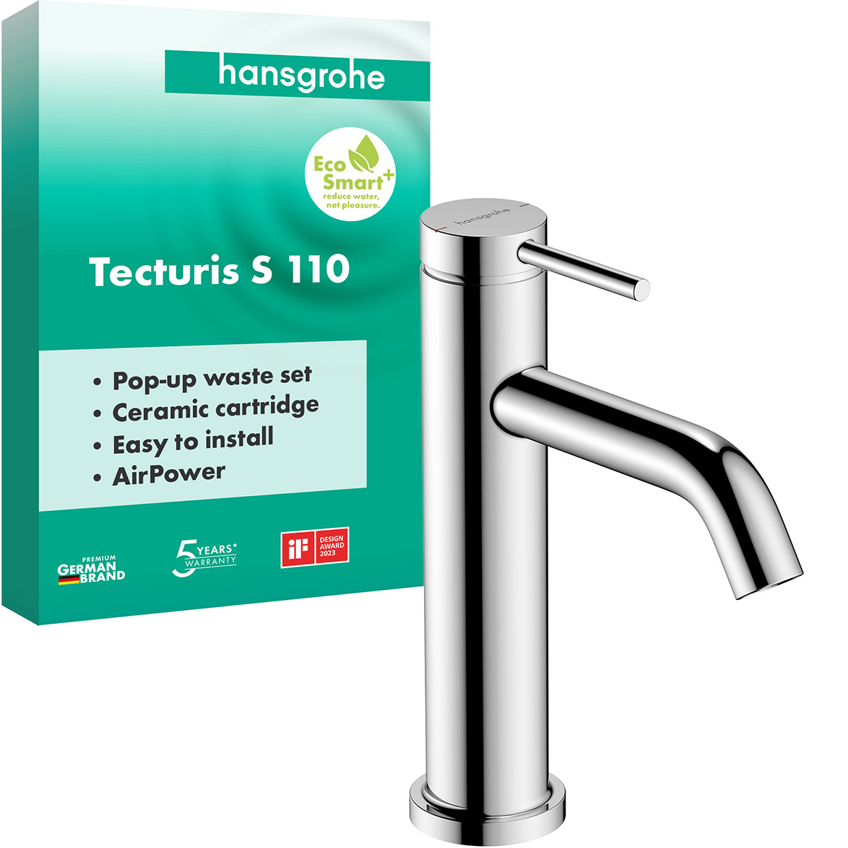 73310000 HG Tecturis S Змішувач для раковини з д/к, хром (1 сорт)