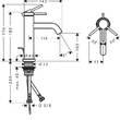 Змішувач для раковини Hansgrohe Tecturis S 73310670 з донним клапаном, чорний матовий, фото 2