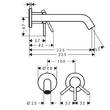 Змішувач прихованого монтажу для раковини Hansgrohe Tecturis S 73351000 зовнішня частина, хром, фото 2