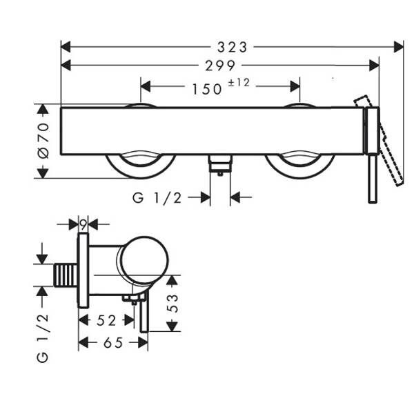 Змішувач для душу Hansgrohe Tecturis S 73622000, фото 2