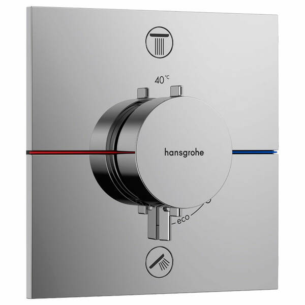 Смеситель скрытого монтажа для душа Hansgrohe Showerselect Comfort E 15572000 с термостатом, наружная часть, хром, фото 1