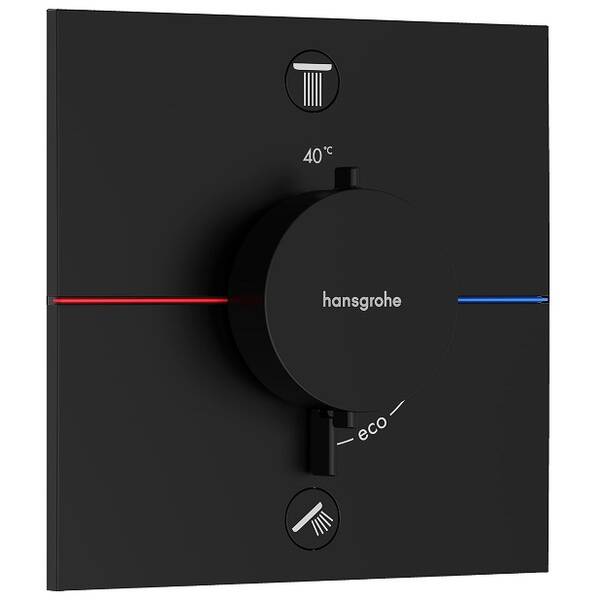 Смеситель скрытого монтажа для душа Hansgrohe Showerselect Comfort E 15572670 с термостатом, наружная часть, черный матовый, фото 1