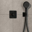 Внешняя часть термостата на 2 потребителя, чёрный матовый Hansgrohe ShowerSelect Comfort Q 15583670, фото 3