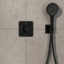 Внешняя часть термостата на 2 потребителя, чёрный матовый Hansgrohe ShowerSelect Comfort Q 15583670, фото №3