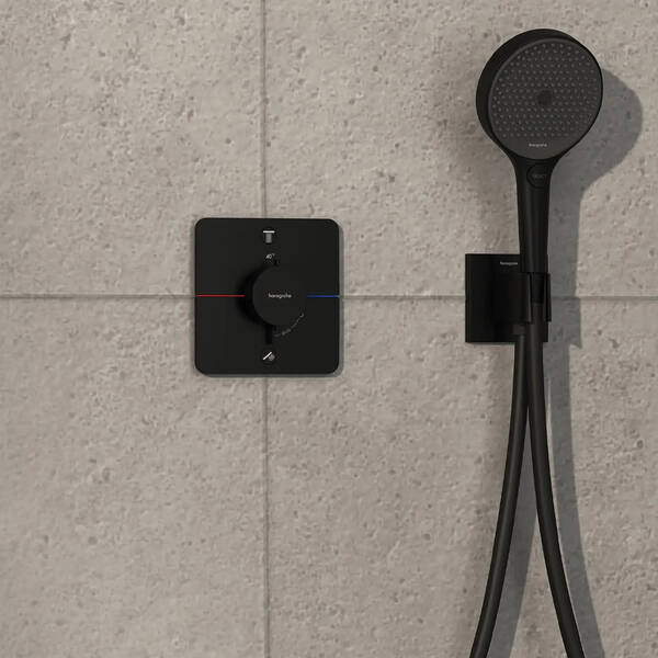 Внешняя часть термостата на 2 потребителя, чёрный матовый Hansgrohe ShowerSelect Comfort Q 15583670, фото 3