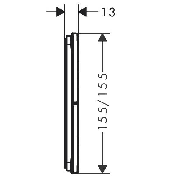 Переключатель режимов скрытого монтажа для душа Hansgrohe ShowerSelect Comfort E 15573670 на 3 режима, черный матовый, фото 2