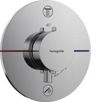 Зовнішня частина термостата на 2 споживачі, хром Hansgrohe ShowerSelect Comfort S 15554000, фото №1