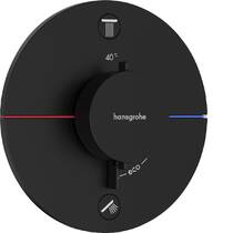 Зовнішня частина термостата на 2 споживачі, чорний матовий Hansgrohe ShowerSelect Comfort S 15554670, фото №1