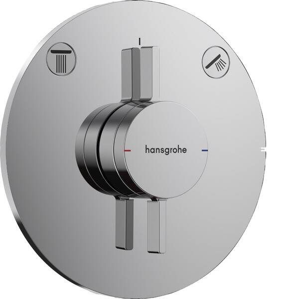 Смеситель скрытого монтажа для душа Hansgrohe DuoTurn S 75418000 на 2 потребителя, фото 1