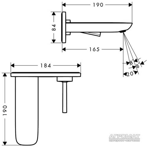 Змішувач прихованого монтажу для раковини Hansgrohe PuraVida 15084000, фото 2