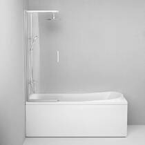 Шторка для ванны AM PM Like WU80S-100PS-150MT 100х150 см, раздвижная, профиль хром матовый, стекло прозрачное, фото №3
