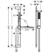 Душевой набор Hansgrohe Pulsify E 24370670 черный матовый, 1 режим струи, фото №4