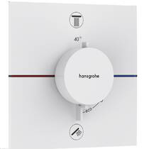 Внешняя часть термостата на 2 потребителя, белый матовый Hansgrohe ShowerSelect Comfort E 15572700, фото №1