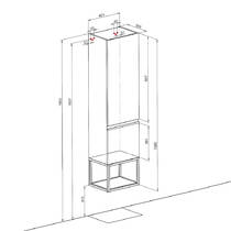 Пенал Аква Родос Лофт айрон 40 см консольний універсальний севілья, фото №6