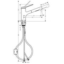 Смеситель для кухни Hansgrohe Zesis M33 74800670 150 черный матовый, фото №2