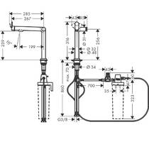 Змішувач для кухні Hansgrohe Aqittura M91 76804000 FilterSystem 240 1 jet, хром, фото №2