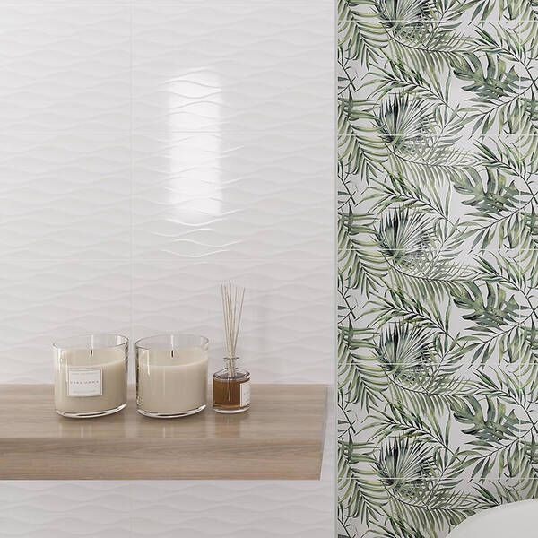 Плитка Cersanit White Wave Structure Glossy 25x40 см, фото 2