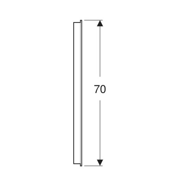 Дзеркало Geberit Option Basic 502.806.00.1 700x700 мм, з LED підсвічуванням зверху по горизонталі, фото 5