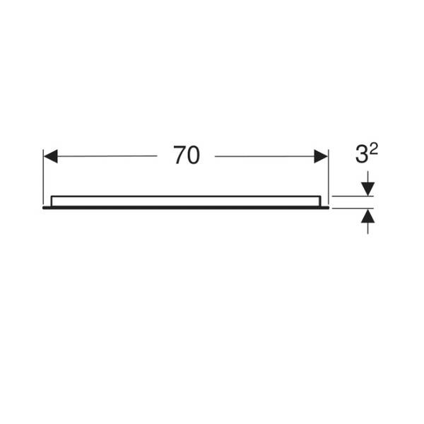Дзеркало Geberit Option Basic 502.806.00.1 700x700 мм, з LED підсвічуванням зверху по горизонталі, фото 3