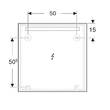 Дзеркало Geberit Option Basic 502.806.00.1 700x700 мм, з LED підсвічуванням зверху по горизонталі, фото 4