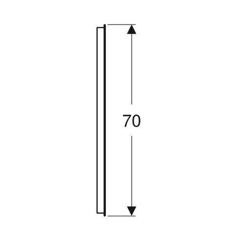 Дзеркало Geberit Option Basic 502.807.00.1 800x700 мм, з LED підсвічуванням зверху по горизонталі, фото 5