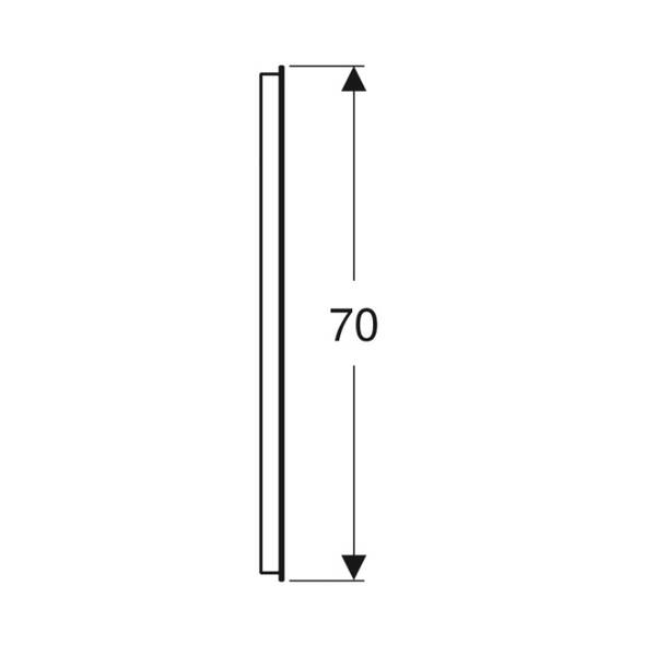 Дзеркало Geberit Option Basic 502.807.00.1 800x700 мм, з LED підсвічуванням зверху по горизонталі, фото 5