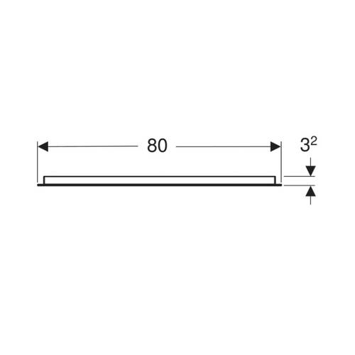 Дзеркало Geberit Option Basic 502.807.00.1 800x700 мм, з LED підсвічуванням зверху по горизонталі, фото 3