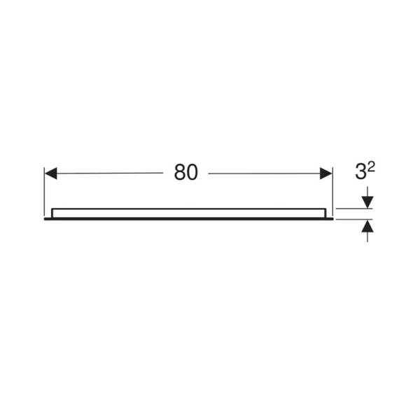Дзеркало Geberit Option Basic 502.807.00.1 800x700 мм, з LED підсвічуванням зверху по горизонталі, фото 3