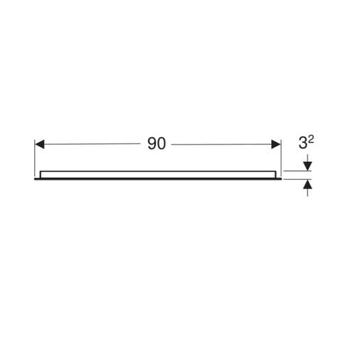Дзеркало Geberit Option Basic 502.808.00.1 900x700 мм, з LED підсвічуванням зверху по горизонталі, фото 3