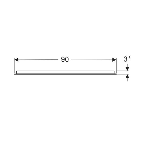 Дзеркало Geberit Option Basic 502.808.00.1 900x700 мм, з LED підсвічуванням зверху по горизонталі, фото 3