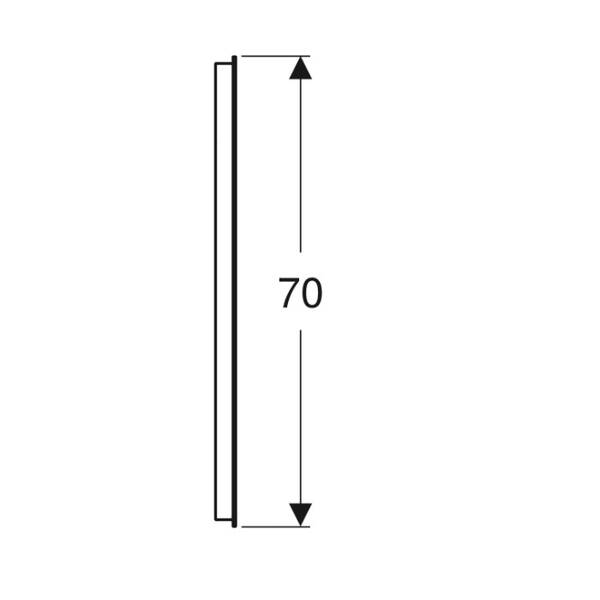 Дзеркало Geberit Option Basic 502.808.00.1 900x700 мм, з LED підсвічуванням зверху по горизонталі, фото 5